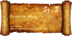 Szukits Róza névjegykártya